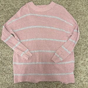 Women’s American eagle sweater size S pink and grey stipe